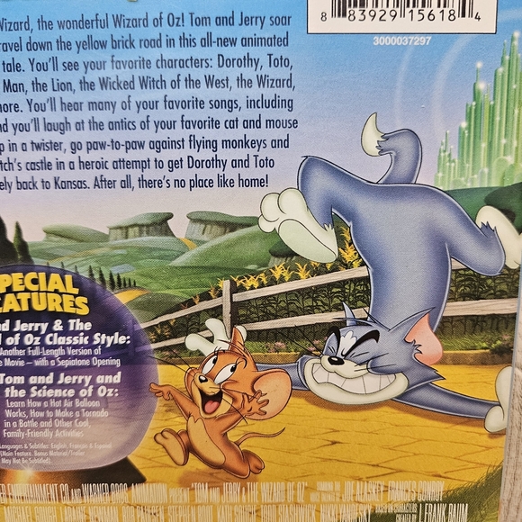 Tom and Jerry & The Wizard of Oz Original Movie DVD Warner Bros. - Picture 5 of 10